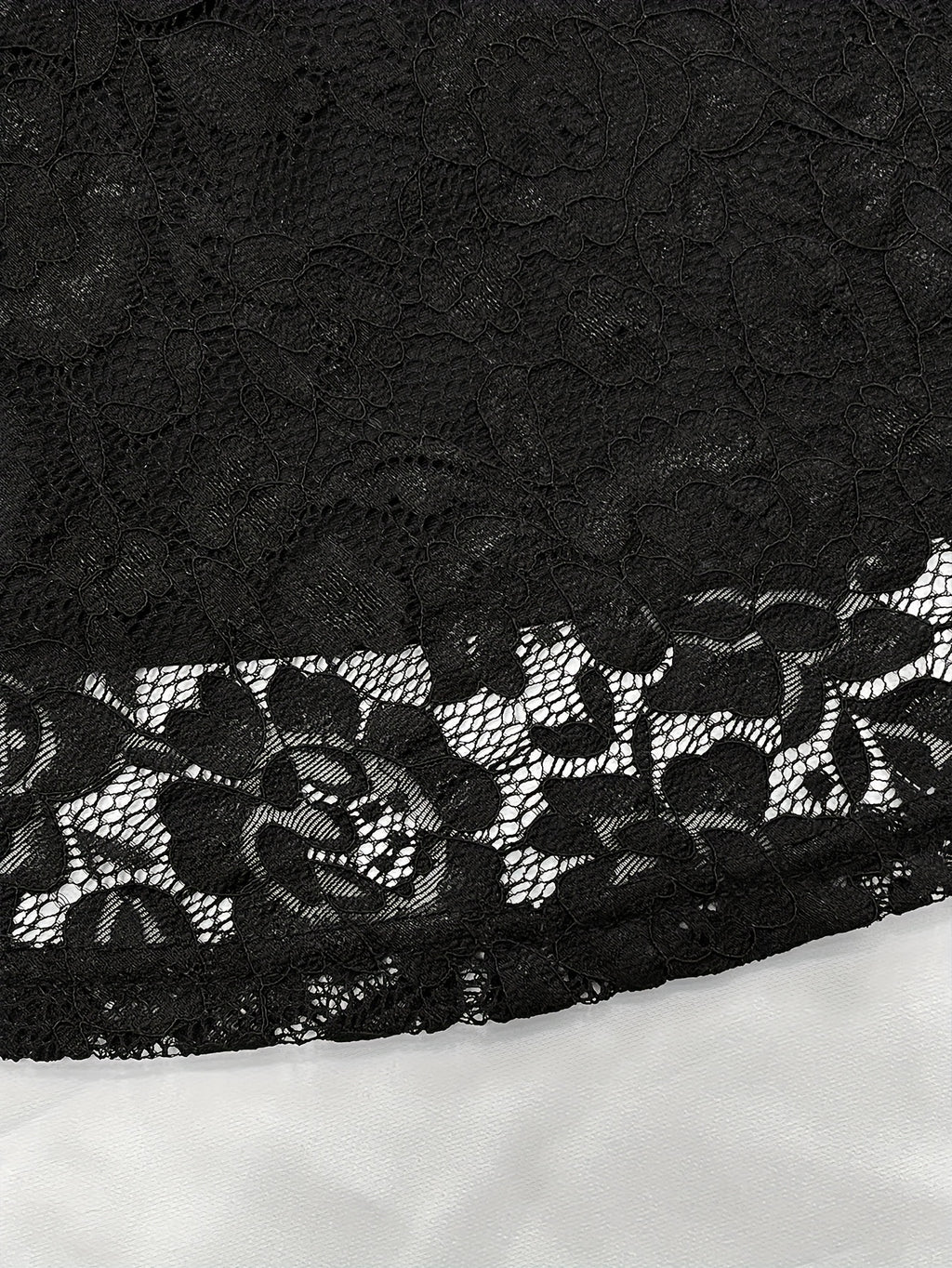 Women'S Elegant Black Lace Trim A-Line Skirt - High-Waisted, Stretchy Polyester Blend, Perfect for Summer Parties & Vacations, Vacation Attire | Highwaisted Skirt | Polyester Blend