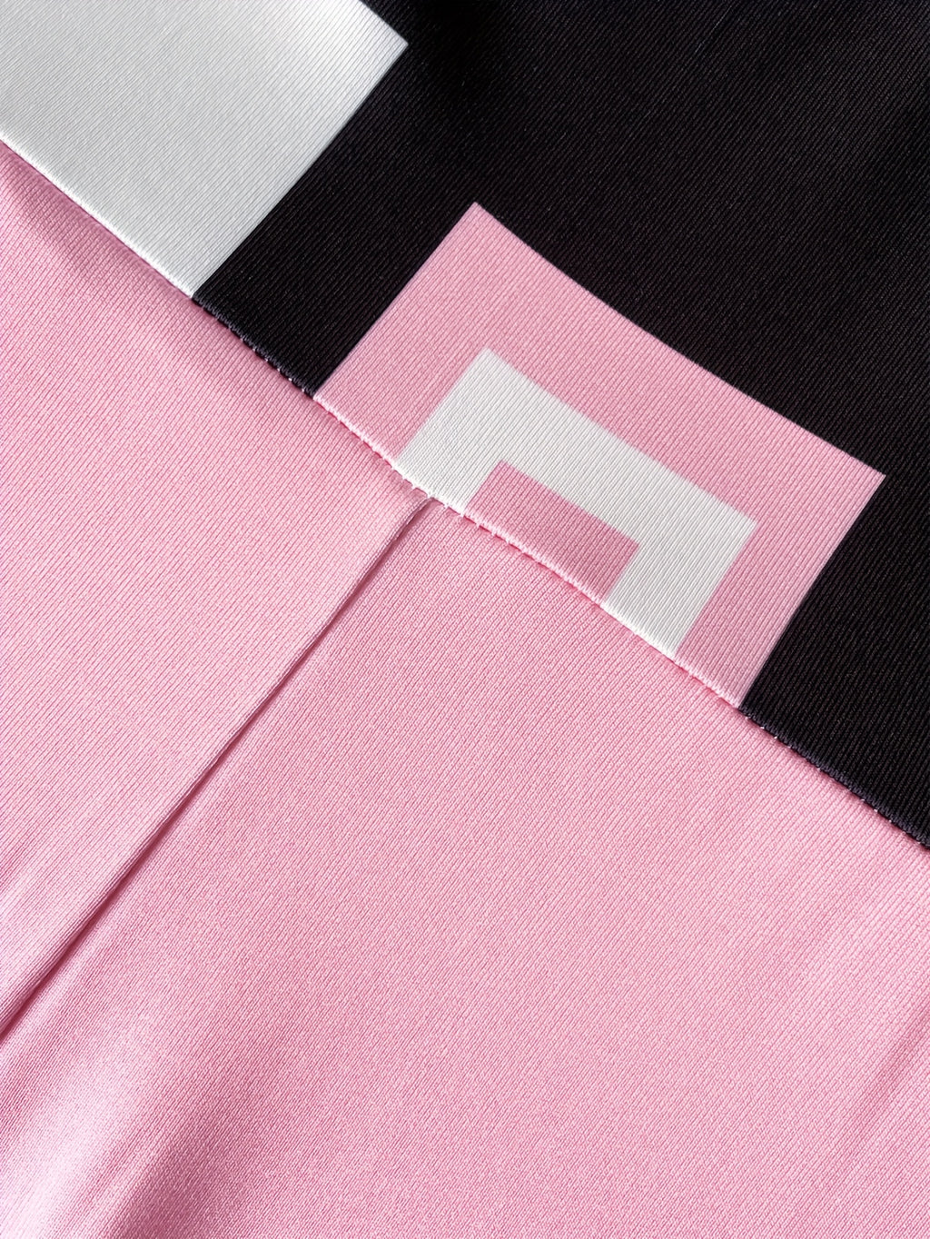 Elegant Women'S Summer Dress | Pink Geometric Print | Round Neck, Short Sleeve, Fitted Mid-Thigh Length | Polyester-Elastane Blend | Machine Washable | Ideal for Spring\u002FSummer Events, Event Attire | Geometric Print Dress | Stylish Tri