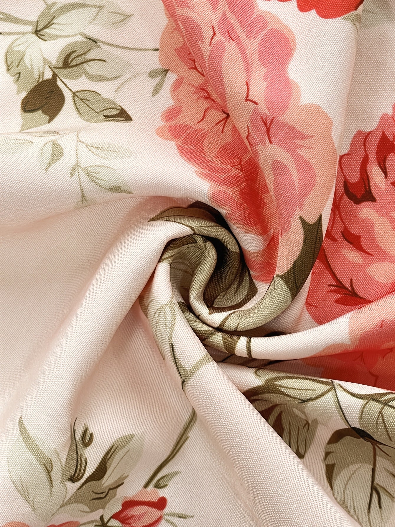 Women'S Floral Off-Shoulder Ruffle Top - Pink with Peach and Green Floral Print, Short Sleeves, Perfect for Spring\u002FSummer, Casual Summer Top|Floral Print Top|Ruffle Detail Top