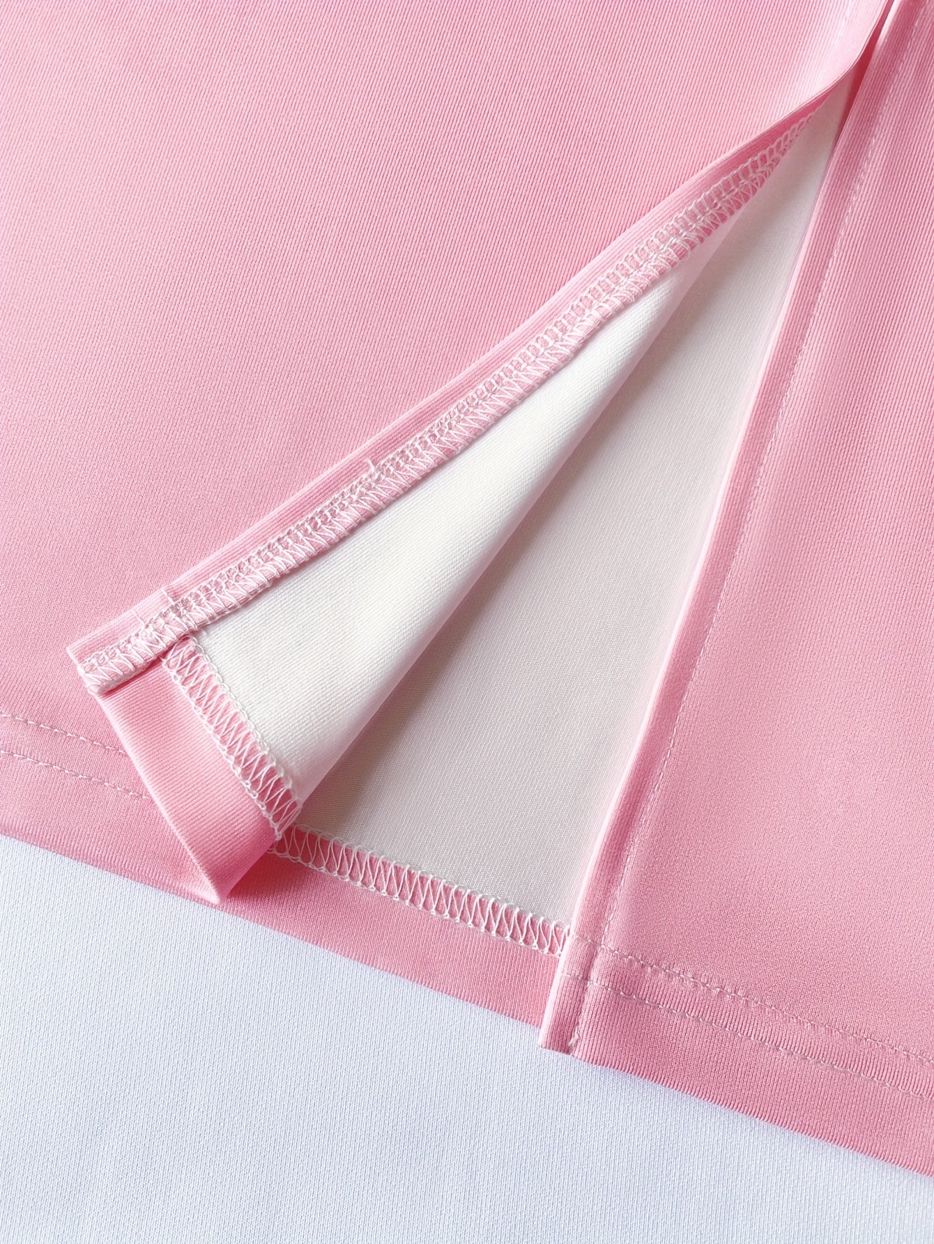 Elegant Women'S Summer Dress | Pink Geometric Print | Round Neck, Short Sleeve, Fitted Mid-Thigh Length | Polyester-Elastane Blend | Machine Washable | Ideal for Spring\u002FSummer Events, Event Attire | Geometric Print Dress | Stylish Tri