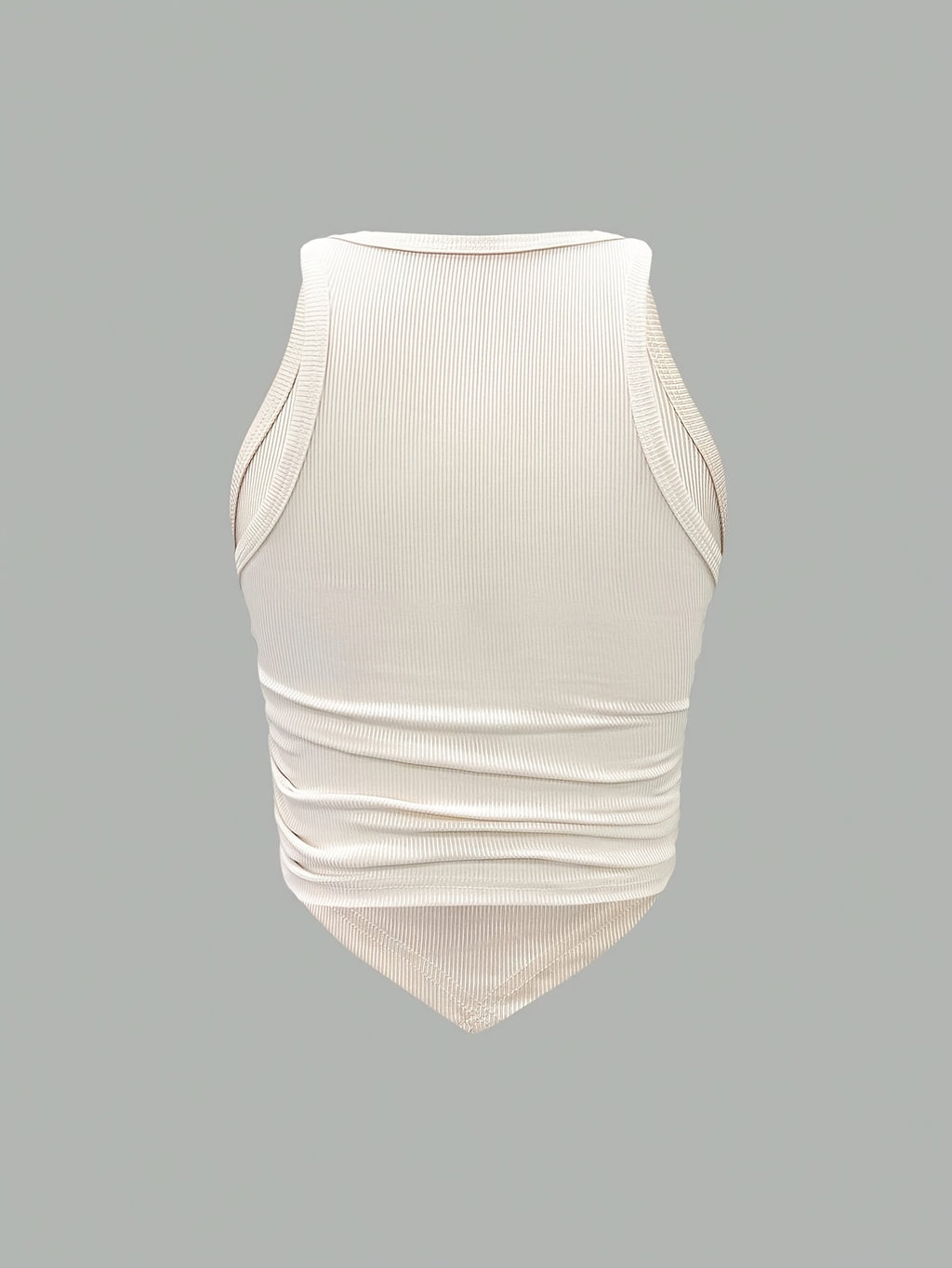 Women'S Casual Short Ribbed Sleeveless Top Summer Three-Piece Set