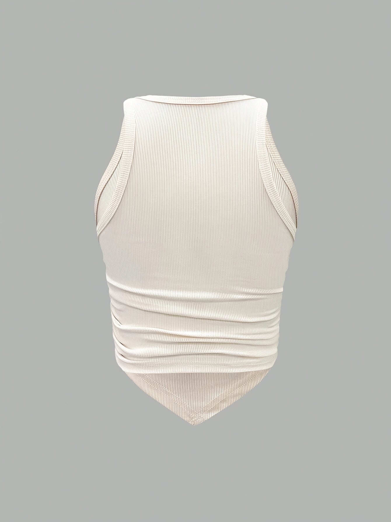 Women'S Casual Short Ribbed Sleeveless Top Summer Three-Piece Set