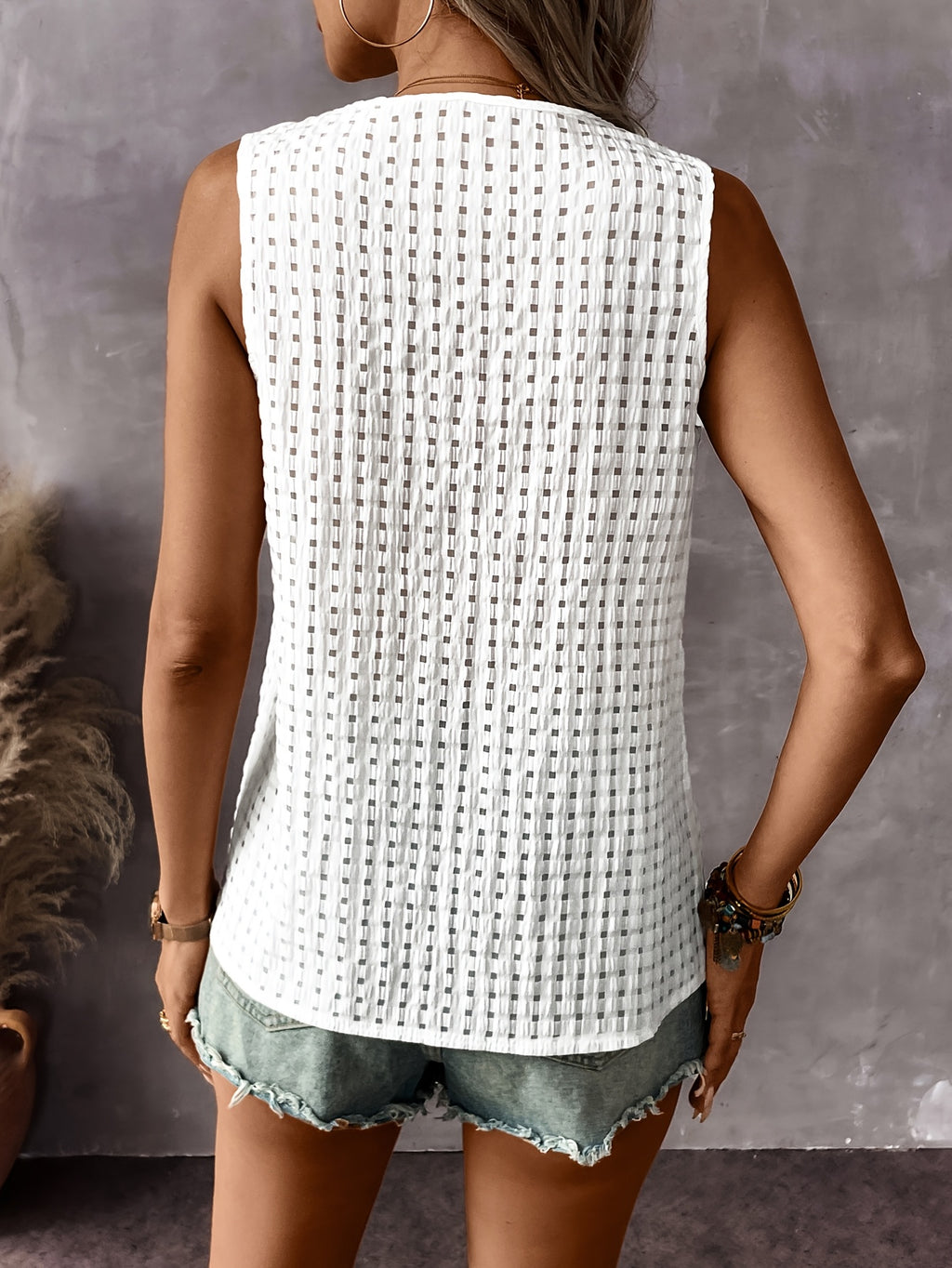 Summer Simple Casual Women's Sleeveless Vest Fashionable Summer Wear