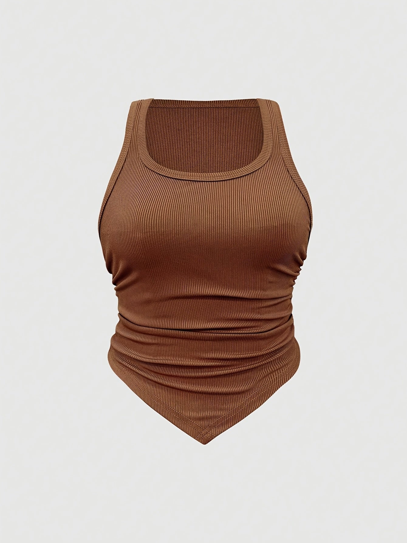 Women'S Casual Short Ribbed Sleeveless Top Summer Three-Piece Set