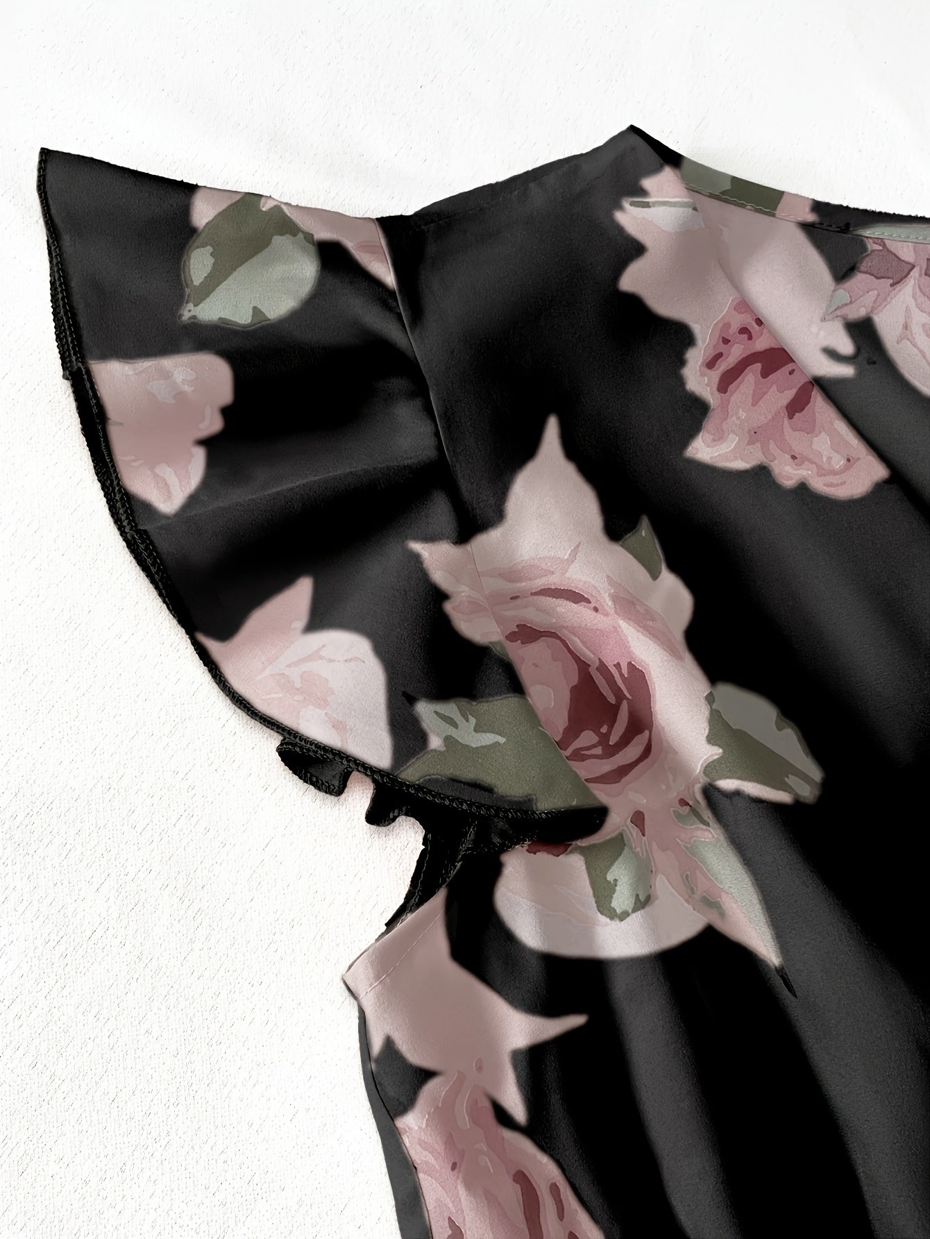 Women's Floral Print V-Neck Sleeveless A-Line Dress with Adjustable Waist Belt & Pleated Detail - Knee-Length Summer Dress in Pink, Machine Washable for Spring\u002FSummer Casual or Formal Occasions, No Stretch Fabric