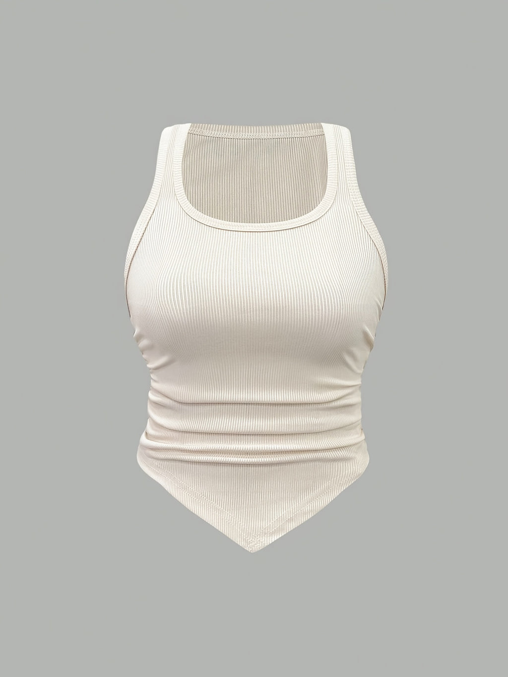 Women'S Casual Short Ribbed Sleeveless Top Summer Three-Piece Set