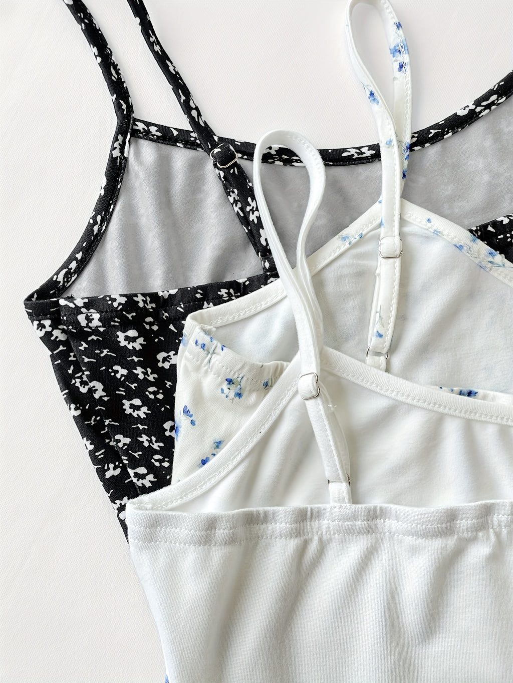 Summer Casual Women's Round Neck Camisole Short Vest Three-Piece Set