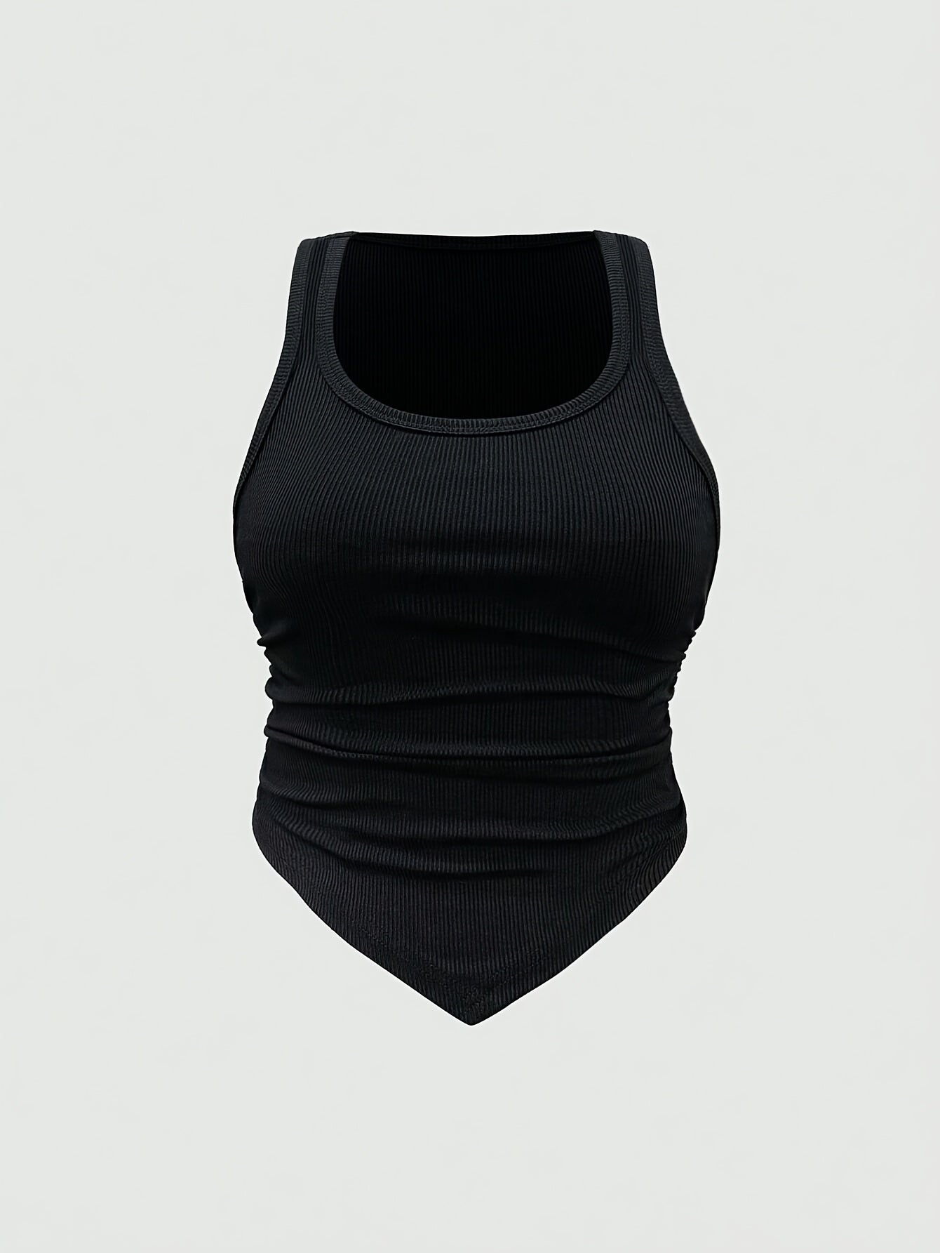Women'S Casual Short Ribbed Sleeveless Top Summer Three-Piece Set